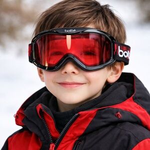 Bollé Kids’ Ski & Snowboard Goggles – Black/Red